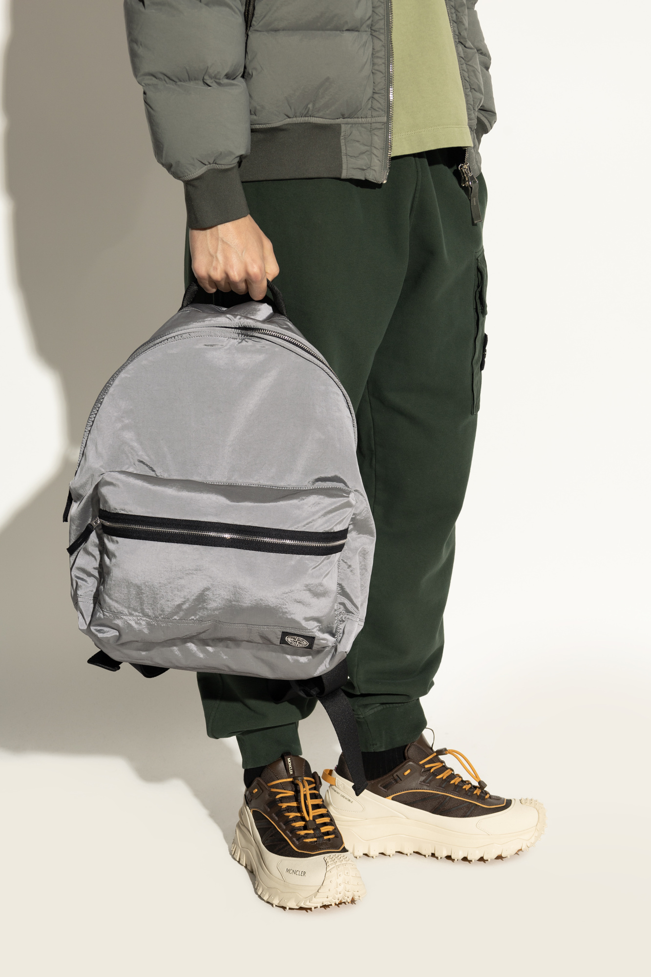Grey Backpack with logo Stone Island - Vitkac Canada